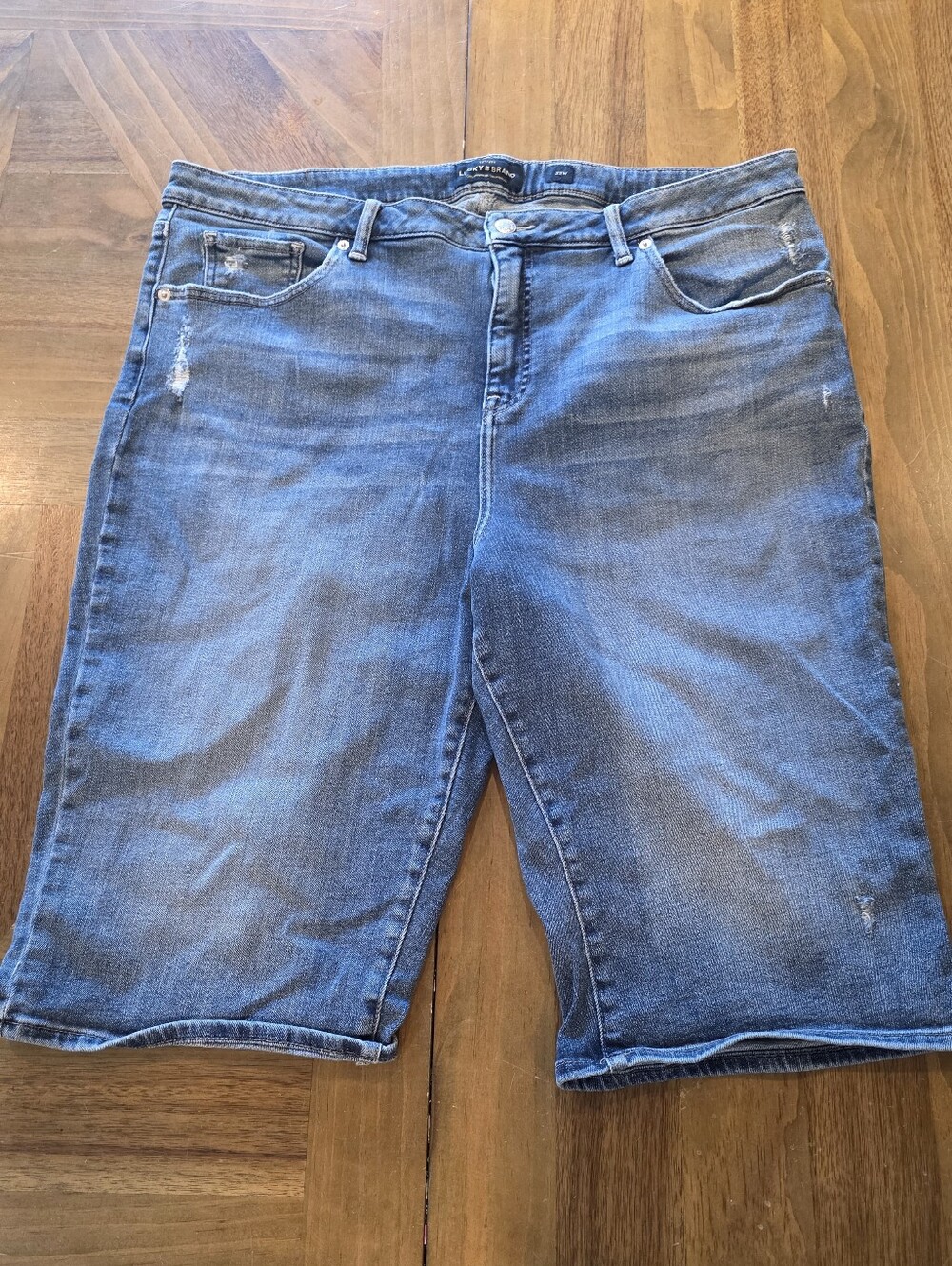 Lucky Brand Ginger Bermuda Denim Shorts Sz 22 W Longline